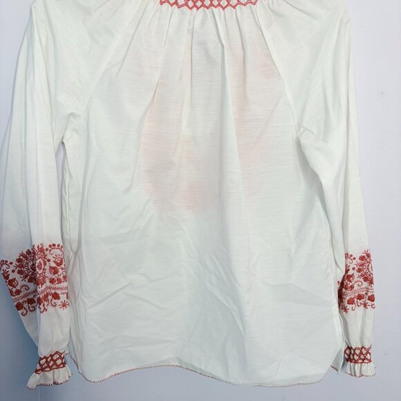 Vintage Swiss Embroidered Blouse, Size S - Picture 11 of 11